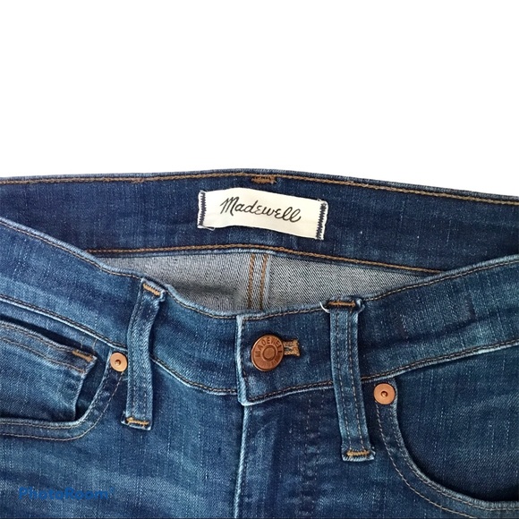 Madewell 9" High Rise Skinny Raw Hem Fitted Five Pocket Ultra Stretch Jeans - Picture 6 of 9